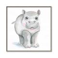 Picture of Tiny Hippo _GroupedProduct_Square_Mini_ _GroupedProduct_Square_Canvas_Framed_