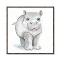 Picture of Tiny Hippo _GroupedProduct_Square_Mini_ _GroupedProduct_Square_Canvas_Framed_