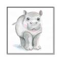 Picture of Tiny Hippo _GroupedProduct_Square_Mini_ _GroupedProduct_Square_Canvas_Framed_