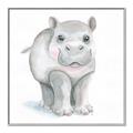Picture of Tiny Hippo _GroupedProduct_Square_Mini_ _GroupedProduct_Square_Canvas_Framed_