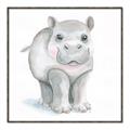 Picture of Tiny Hippo _GroupedProduct_Square_Mini_ _GroupedProduct_Square_Canvas_Framed_