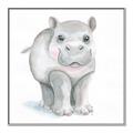 Picture of Tiny Hippo _GroupedProduct_Square_Mini_ _GroupedProduct_Square_Canvas_Framed_
