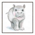 Picture of Tiny Hippo _GroupedProduct_Square_Mini_ _GroupedProduct_Square_Canvas_Framed_