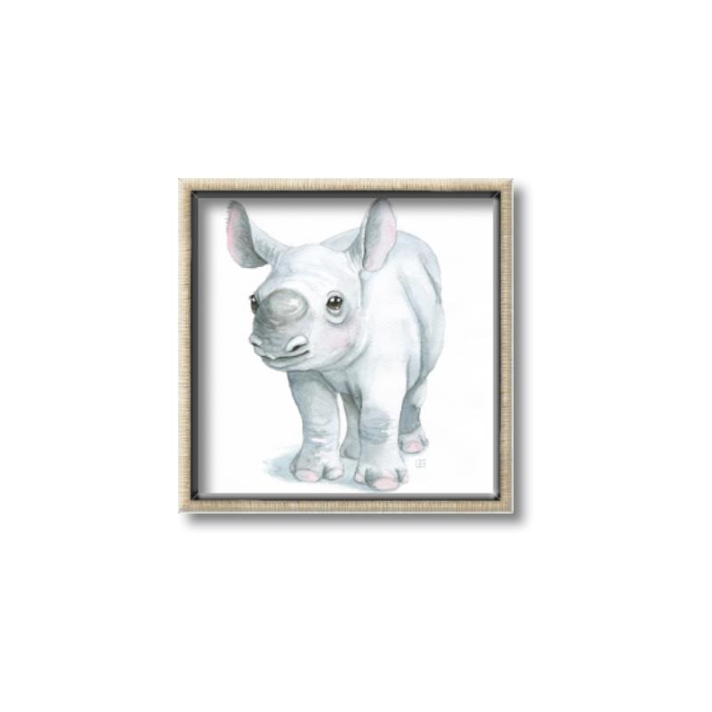 Picture of Tiny Rhino _GroupedProduct_Square_Mini_ _GroupedProduct_Square_Canvas_Framed_