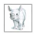 Picture of Tiny Rhino _GroupedProduct_Square_Mini_ _GroupedProduct_Square_Canvas_Framed_