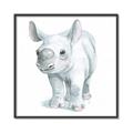 Picture of Tiny Rhino _GroupedProduct_Square_Mini_ _GroupedProduct_Square_Canvas_Framed_