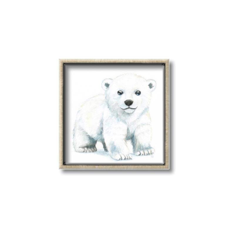 Picture of Tiny Polar Bear _GroupedProduct_Square_Mini_ _GroupedProduct_Square_Canvas_Framed_