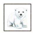 Picture of Tiny Polar Bear _GroupedProduct_Square_Mini_ _GroupedProduct_Square_Canvas_Framed_