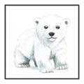 Picture of Tiny Polar Bear _GroupedProduct_Square_Mini_ _GroupedProduct_Square_Canvas_Framed_