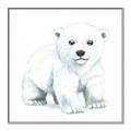 Picture of Tiny Polar Bear _GroupedProduct_Square_Mini_ _GroupedProduct_Square_Canvas_Framed_