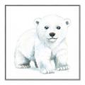 Picture of Tiny Polar Bear _GroupedProduct_Square_Mini_ _GroupedProduct_Square_Canvas_Framed_