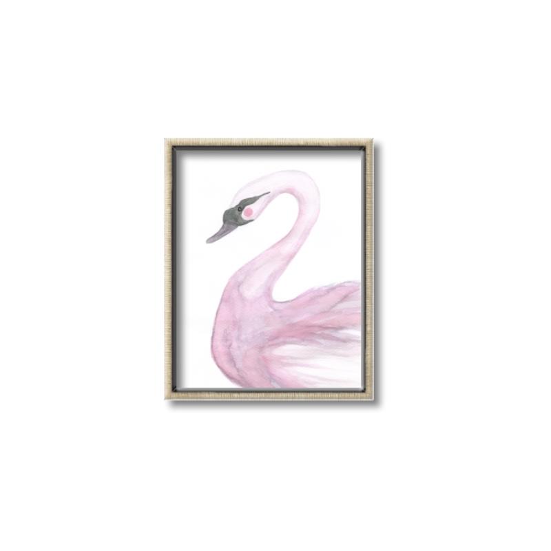 Picture of Pink Swan _GroupedProduct_Rectangle_Portrait_Mini_ _GroupedProduct_Rectangle_Portrait_Canvas_Framed_
