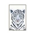 Picture of White Tiger Babe _GroupedProduct_Rectangle_Portrait_Mini_ _GroupedProduct_Rectangle_Portrait_Canvas_Framed_