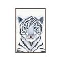Picture of White Tiger Babe _GroupedProduct_Rectangle_Portrait_Mini_ _GroupedProduct_Rectangle_Portrait_Canvas_Framed_