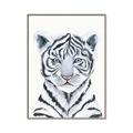 Picture of White Tiger Babe _GroupedProduct_Rectangle_Portrait_Mini_ _GroupedProduct_Rectangle_Portrait_Canvas_Framed_