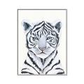 Picture of White Tiger Babe _GroupedProduct_Rectangle_Portrait_Mini_ _GroupedProduct_Rectangle_Portrait_Canvas_Framed_