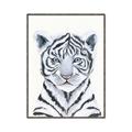 Picture of White Tiger Babe _GroupedProduct_Rectangle_Portrait_Mini_ _GroupedProduct_Rectangle_Portrait_Canvas_Framed_