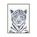 Picture of White Tiger Babe _GroupedProduct_Rectangle_Portrait_Mini_ _GroupedProduct_Rectangle_Portrait_Canvas_Framed_
