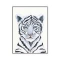 Picture of White Tiger Babe _GroupedProduct_Rectangle_Portrait_Mini_ _GroupedProduct_Rectangle_Portrait_Canvas_Framed_