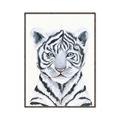Picture of White Tiger Babe _GroupedProduct_Rectangle_Portrait_Mini_ _GroupedProduct_Rectangle_Portrait_Canvas_Framed_