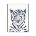 Picture of White Tiger Babe _GroupedProduct_Rectangle_Portrait_Mini_ _GroupedProduct_Rectangle_Portrait_Canvas_Framed_