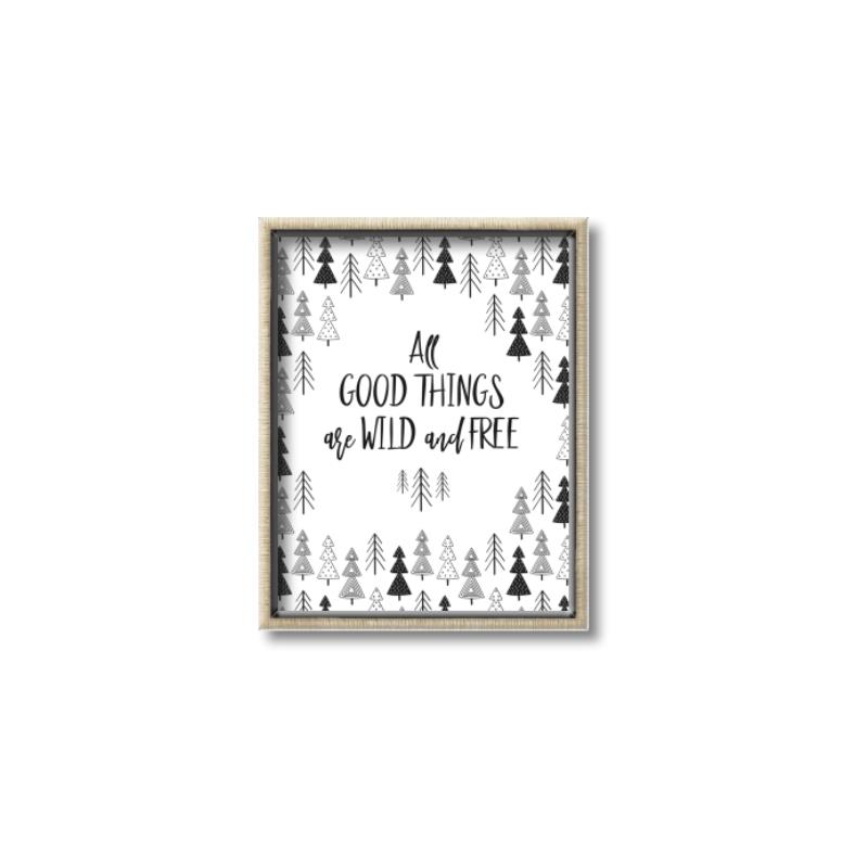 Picture of Good Things are Wild & Free _GroupedProduct_Rectangle_Portrait_Mini_ _GroupedProduct_Rectangle_Portrait_Canvas_Framed_