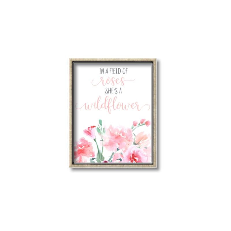 Picture of Be a Wild Flower _GroupedProduct_Rectangle_Portrait_Mini_ _GroupedProduct_Rectangle_Portrait_Canvas_Framed_