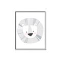 Picture of Gray Lion _GroupedProduct_Rectangle_Portrait_Mini_ _GroupedProduct_Rectangle_Portrait_Canvas_Framed_