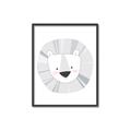 Picture of Gray Lion _GroupedProduct_Rectangle_Portrait_Mini_ _GroupedProduct_Rectangle_Portrait_Canvas_Framed_