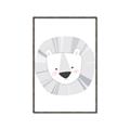 Picture of Gray Lion _GroupedProduct_Rectangle_Portrait_Mini_ _GroupedProduct_Rectangle_Portrait_Canvas_Framed_