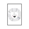 Picture of Gray Lion _GroupedProduct_Rectangle_Portrait_Mini_ _GroupedProduct_Rectangle_Portrait_Canvas_Framed_