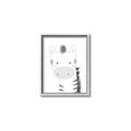 Picture of Gray Zebra _GroupedProduct_Rectangle_Portrait_Mini_ _GroupedProduct_Rectangle_Portrait_Canvas_Framed_