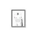 Picture of Gray Zebra _GroupedProduct_Rectangle_Portrait_Mini_ _GroupedProduct_Rectangle_Portrait_Canvas_Framed_