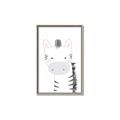 Picture of Gray Zebra _GroupedProduct_Rectangle_Portrait_Mini_ _GroupedProduct_Rectangle_Portrait_Canvas_Framed_