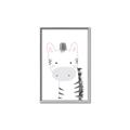 Picture of Gray Zebra _GroupedProduct_Rectangle_Portrait_Mini_ _GroupedProduct_Rectangle_Portrait_Canvas_Framed_