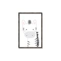 Picture of Gray Zebra _GroupedProduct_Rectangle_Portrait_Mini_ _GroupedProduct_Rectangle_Portrait_Canvas_Framed_