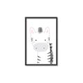 Picture of Gray Zebra _GroupedProduct_Rectangle_Portrait_Mini_ _GroupedProduct_Rectangle_Portrait_Canvas_Framed_