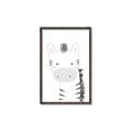 Picture of Gray Zebra _GroupedProduct_Rectangle_Portrait_Mini_ _GroupedProduct_Rectangle_Portrait_Canvas_Framed_
