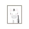 Picture of Gray Zebra _GroupedProduct_Rectangle_Portrait_Mini_ _GroupedProduct_Rectangle_Portrait_Canvas_Framed_