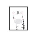 Picture of Gray Zebra _GroupedProduct_Rectangle_Portrait_Mini_ _GroupedProduct_Rectangle_Portrait_Canvas_Framed_