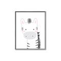 Picture of Gray Zebra _GroupedProduct_Rectangle_Portrait_Mini_ _GroupedProduct_Rectangle_Portrait_Canvas_Framed_