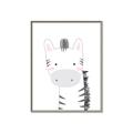 Picture of Gray Zebra _GroupedProduct_Rectangle_Portrait_Mini_ _GroupedProduct_Rectangle_Portrait_Canvas_Framed_