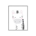 Picture of Gray Zebra _GroupedProduct_Rectangle_Portrait_Mini_ _GroupedProduct_Rectangle_Portrait_Canvas_Framed_