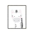 Picture of Gray Zebra _GroupedProduct_Rectangle_Portrait_Mini_ _GroupedProduct_Rectangle_Portrait_Canvas_Framed_