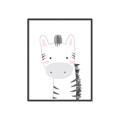 Picture of Gray Zebra _GroupedProduct_Rectangle_Portrait_Mini_ _GroupedProduct_Rectangle_Portrait_Canvas_Framed_