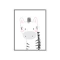 Picture of Gray Zebra _GroupedProduct_Rectangle_Portrait_Mini_ _GroupedProduct_Rectangle_Portrait_Canvas_Framed_