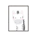 Picture of Gray Zebra _GroupedProduct_Rectangle_Portrait_Mini_ _GroupedProduct_Rectangle_Portrait_Canvas_Framed_