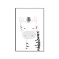 Picture of Gray Zebra _GroupedProduct_Rectangle_Portrait_Mini_ _GroupedProduct_Rectangle_Portrait_Canvas_Framed_