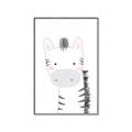Picture of Gray Zebra _GroupedProduct_Rectangle_Portrait_Mini_ _GroupedProduct_Rectangle_Portrait_Canvas_Framed_