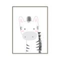 Picture of Gray Zebra _GroupedProduct_Rectangle_Portrait_Mini_ _GroupedProduct_Rectangle_Portrait_Canvas_Framed_